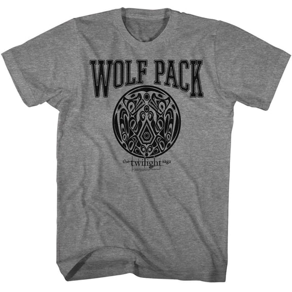 Twilight Wolf Pack Varsity Graphite Heather Adult S/S Tshirt 4Xl