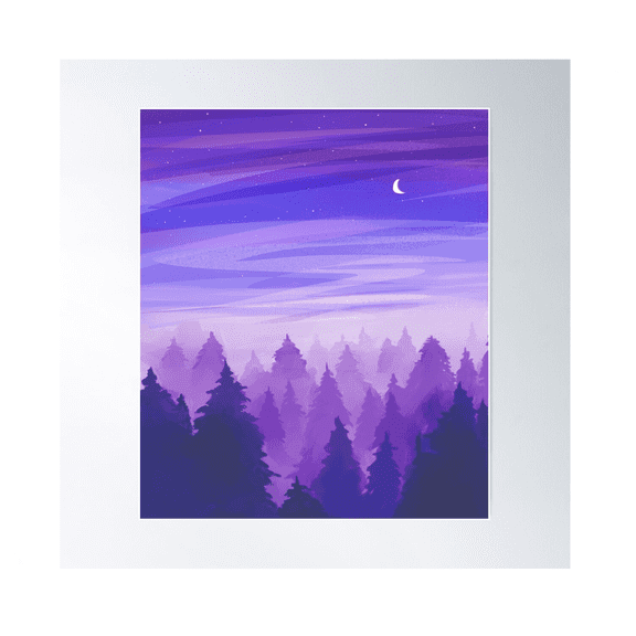 Twilight Wood Poster Wall Art Modern Wall Decor For Living Room Bedroom Home Decor Office Wall Art