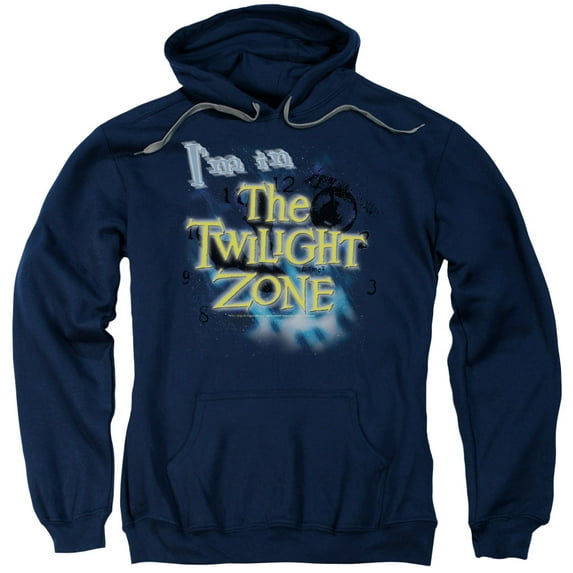 Twilight Zone I'M In The Twilight Zone Adult Pullover Hoodie Sweatshirt Navy