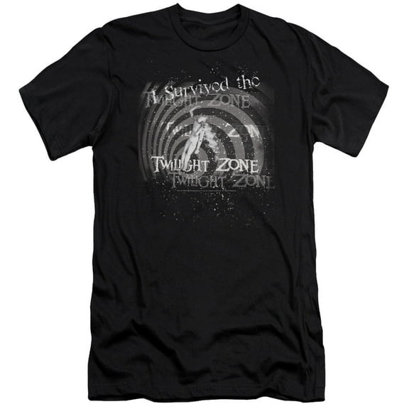 Twilight Zone - I Survived - Premium Slim Fit Short Sleeve Shirt - X-Large
