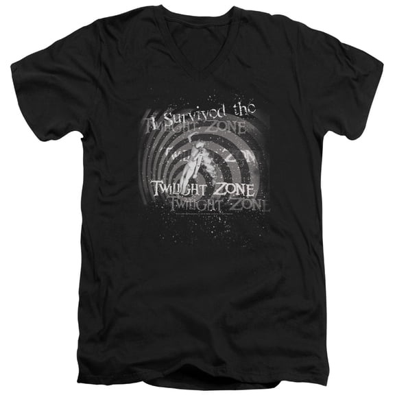 Twilight Zone - I Survived - Slim Fit V Neck Shirt - Large