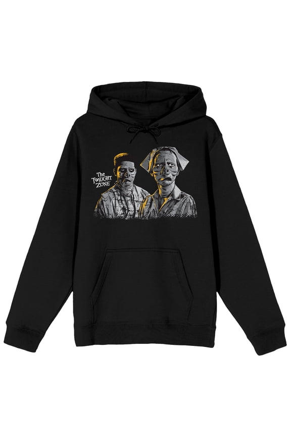 Twilight Zone Pig Face Nurse Unisex Adult Black Hoodie-L
