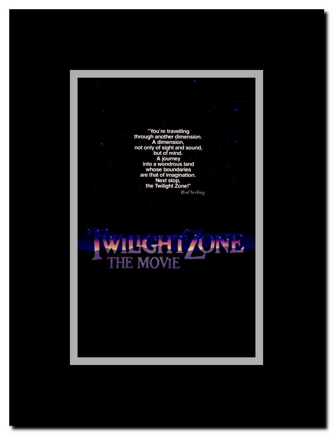 Twilight Zone: The Movie Framed Movie Poster