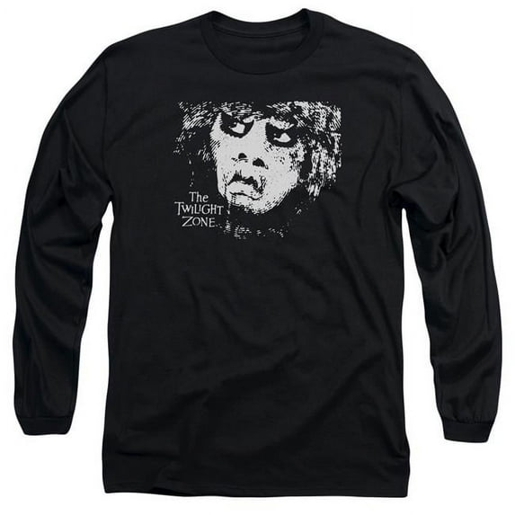 Twilight Zone & Winger Long Sleeve Adult Cotton 18-1 T-Shirt, Black - 2X