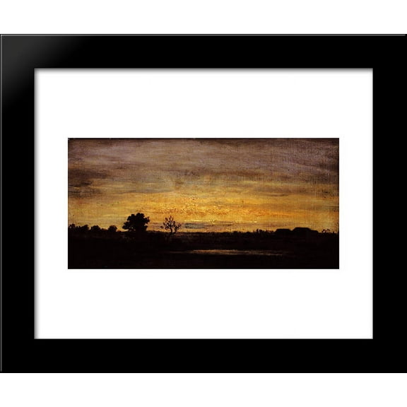 Twilight in Sologne 20x24 Framed Art Print by Theodore Rousseau