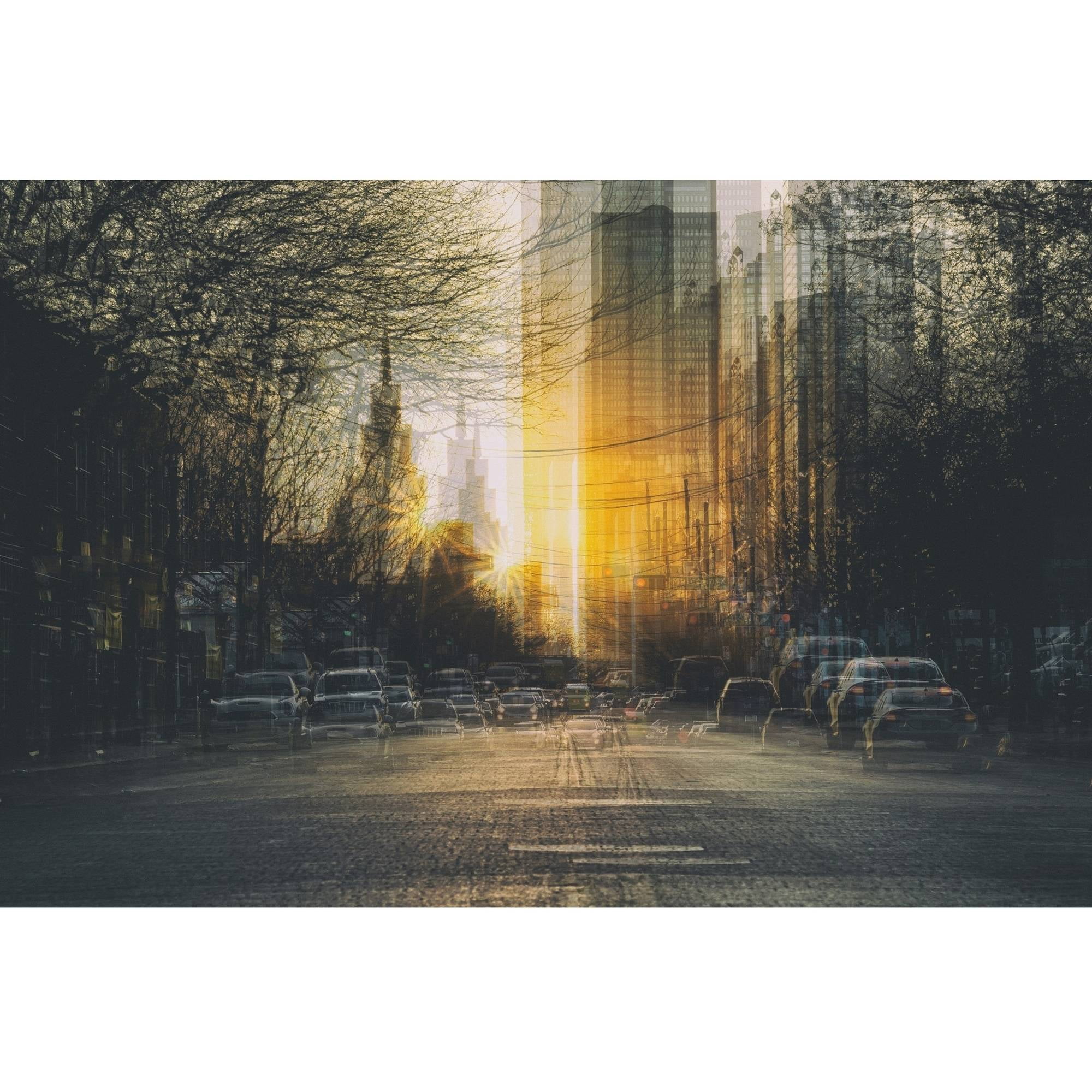 "Twilight in the City" Painting Print on Wrapped Canvas