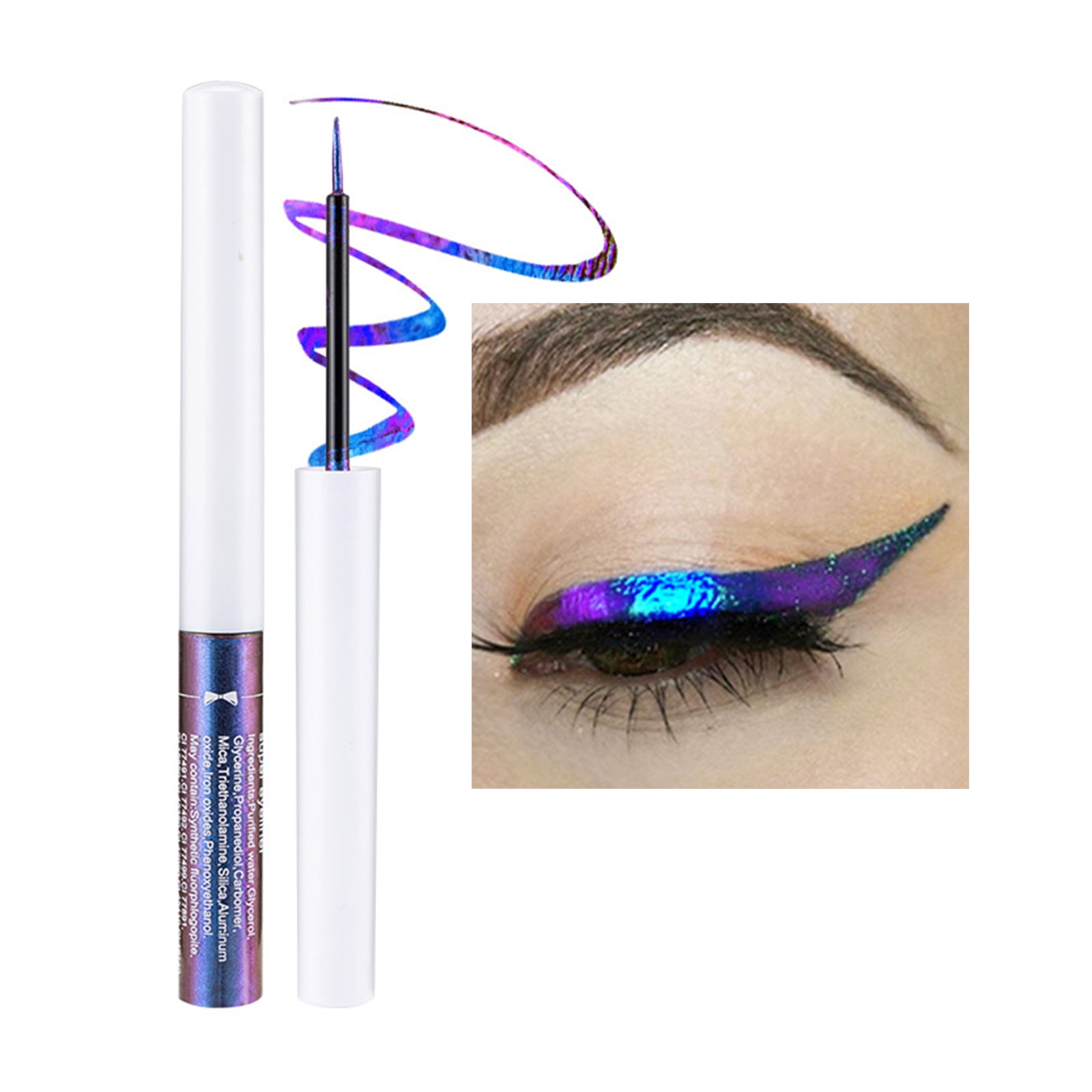 Eye Pencil Eyelash Stickers with Glitter Glue Liner Pen Eye Gens Highlights Tint Remover Makeup Gel Pencil Liner Lip Liner Set Ocean Liner Makeup Stencil Cat Eye Stencil Eye