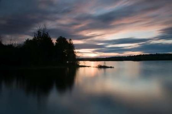 Twilight on the Lake III Canvas Art - Beth Wold (24 x 36)