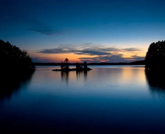 Twilight on the Lake IV Canvas Art - Beth Wold (22 x 28)