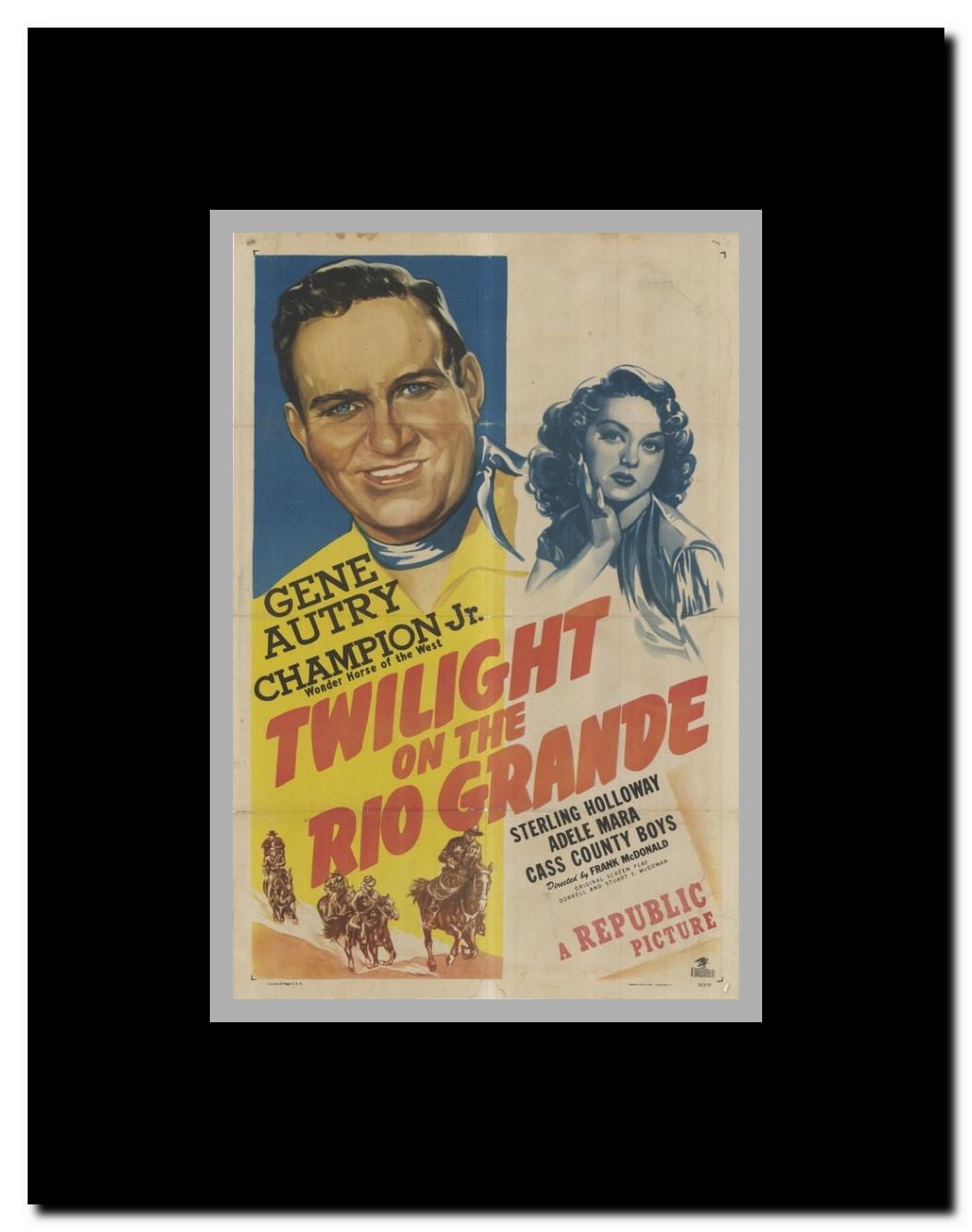 Twilight on the Rio Grande Framed Movie Poster