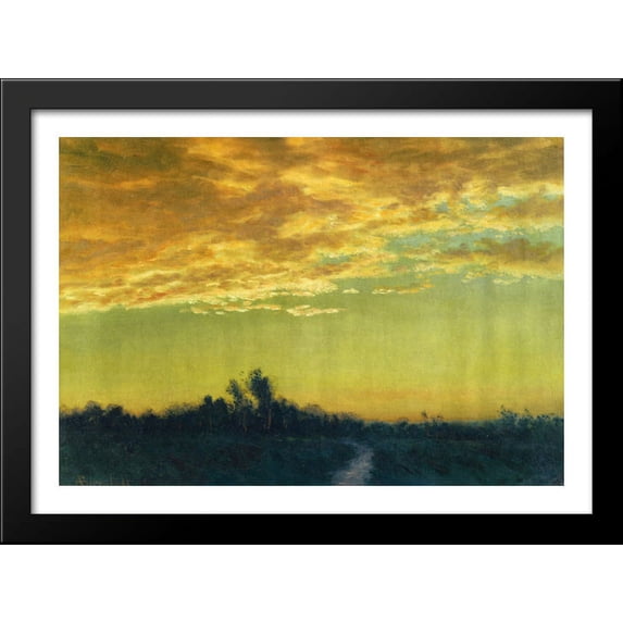 Twilight over the Path 38x28 Large Black Wood Framed Print Art by Albert Bierstadt