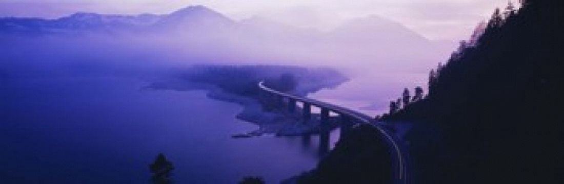 Twilight road Germany Canvas Art - Panoramic Images (18 x 6)