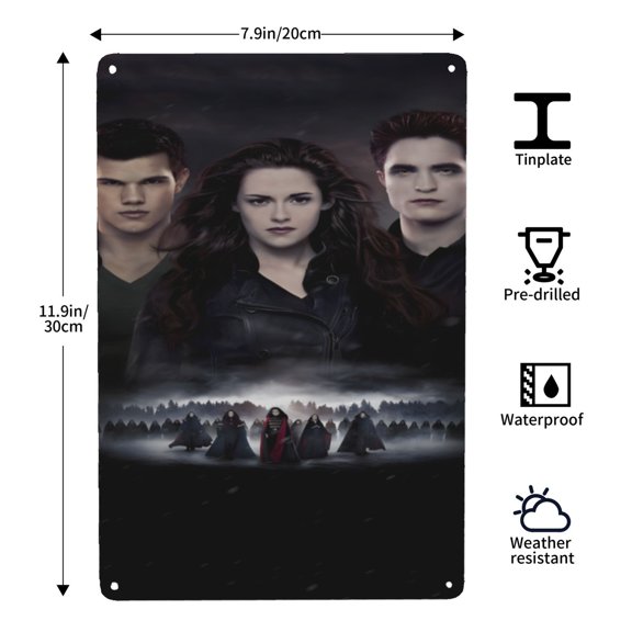Twilight-themed Tin Painting tin print, 812 in (2030 cm), high-definition printing, a 2026 fashion pairing that boosts spatial quality.