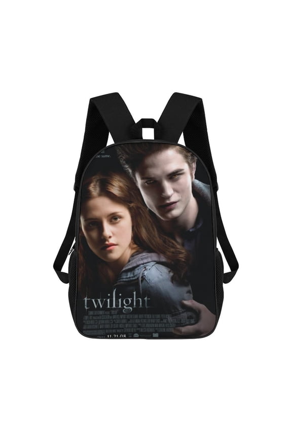 Twilight themed backpack, lightweight and durable laptop bag, 17-inch, stylish 3D-print backpack.