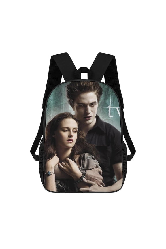Twilight themed backpack, lightweight and durable laptop bag, 17-inch, stylish 3D-print backpack.