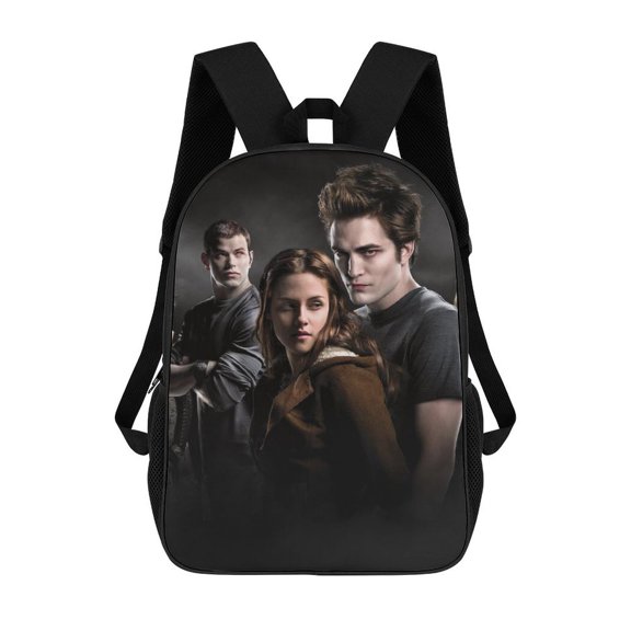 Twilight themed backpack, lightweight and durable laptop bag, 17-inch, stylish 3D-print backpack.