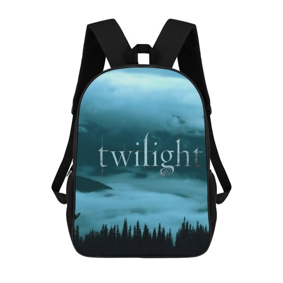 Twilight themed backpack, lightweight and durable laptop bag, 17-inch, stylish 3D-print backpack.