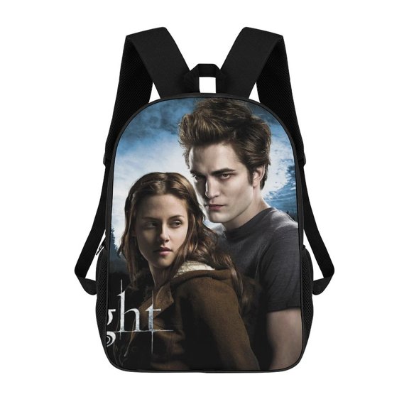Twilight themed backpack, lightweight and durable laptop bag, 17-inch, stylish 3D-print backpack.