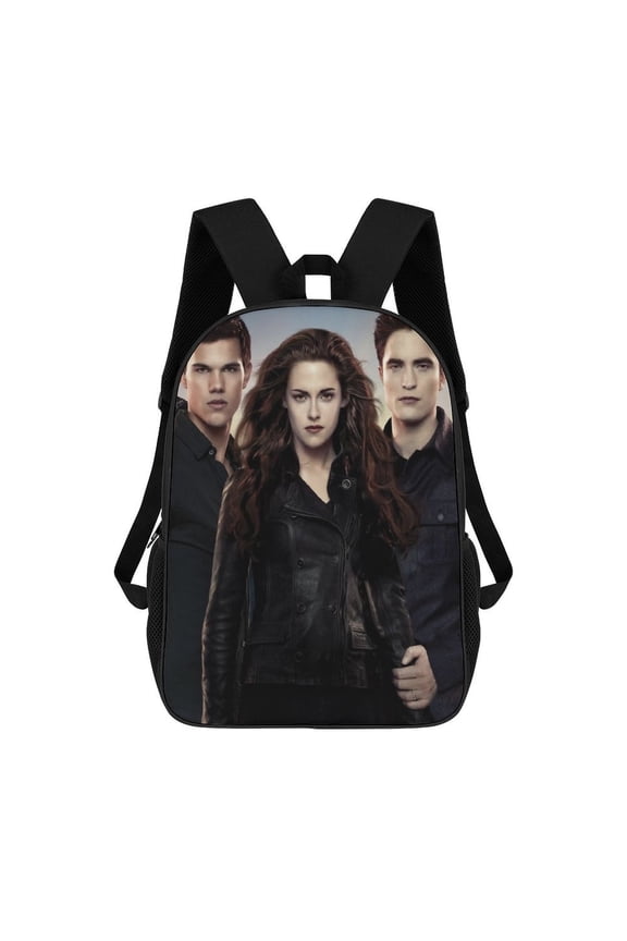 Twilight themed backpack, lightweight and durable laptop bag, 17-inch, stylish 3D-print backpack.