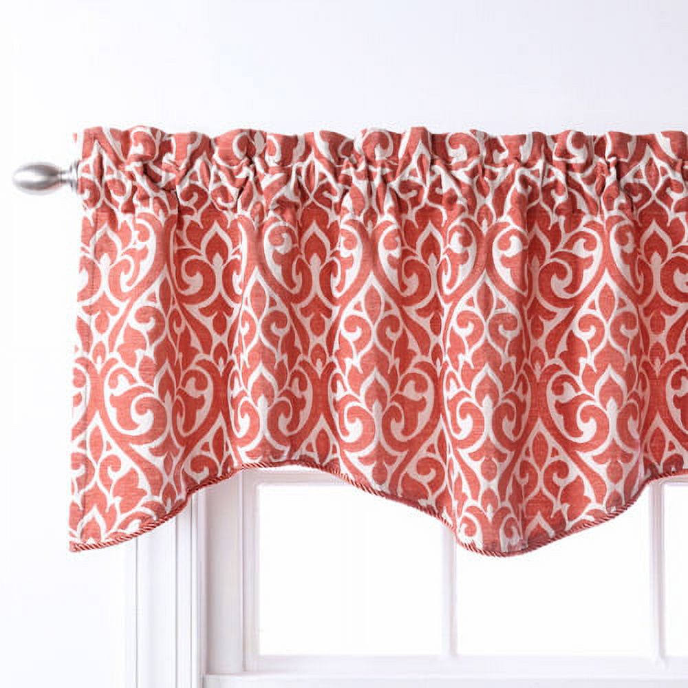 Twill & Birch Belle Maison USA, LTD. Bryce Chenille Scalloped Curtain Valance with Cording