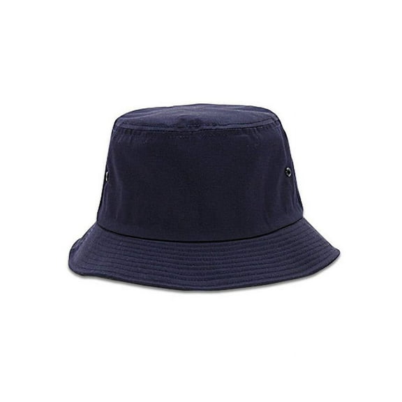 Twill Bucket Hat (Various Size and Color), Navy - Small