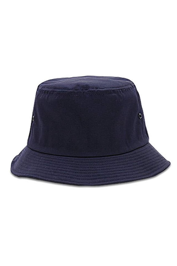 Twill Bucket Hat (Various Size and Color), Navy - Small