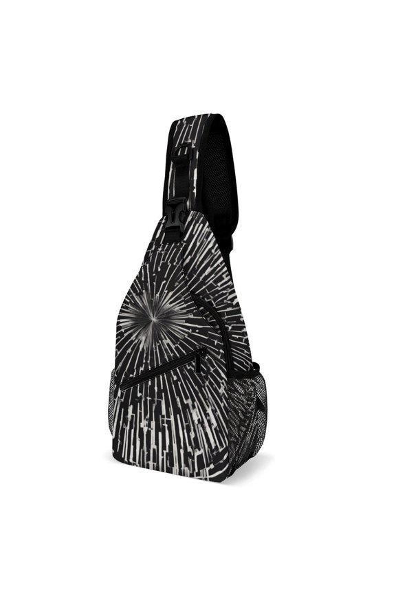 Twill Chest Bag Pack Unisex – Multi‑Pocket with Mesh Side Pockets Adjustable Strap – BOHO Expande