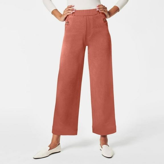 Twill Cropped Wide Leg Pant Plus Size Wide Leg Petite Crop Trousers Stretch Capri Jeans Ankle Denim Pants Women Casual Pants for Women Work Women Winter Pants plus Size Casual 3xl Casual Pants