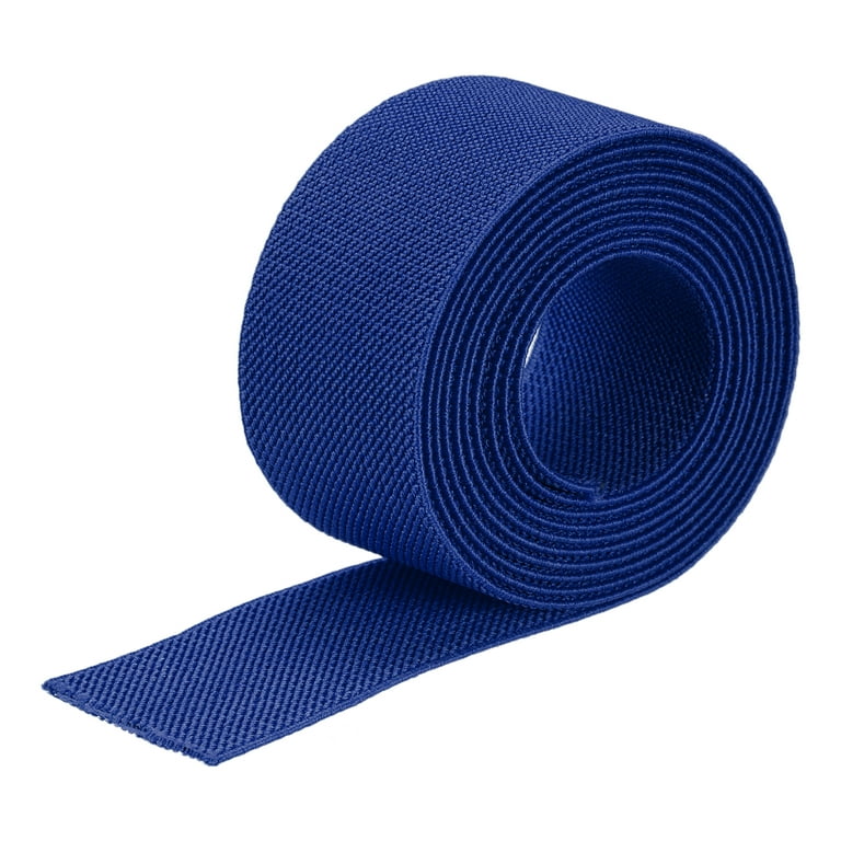 Twill Elastic Band Double Side 1.5 Flat 2 Yard 1 Roll Flat Elastic Ribbon  Cord Blue for Sewing, Waistband