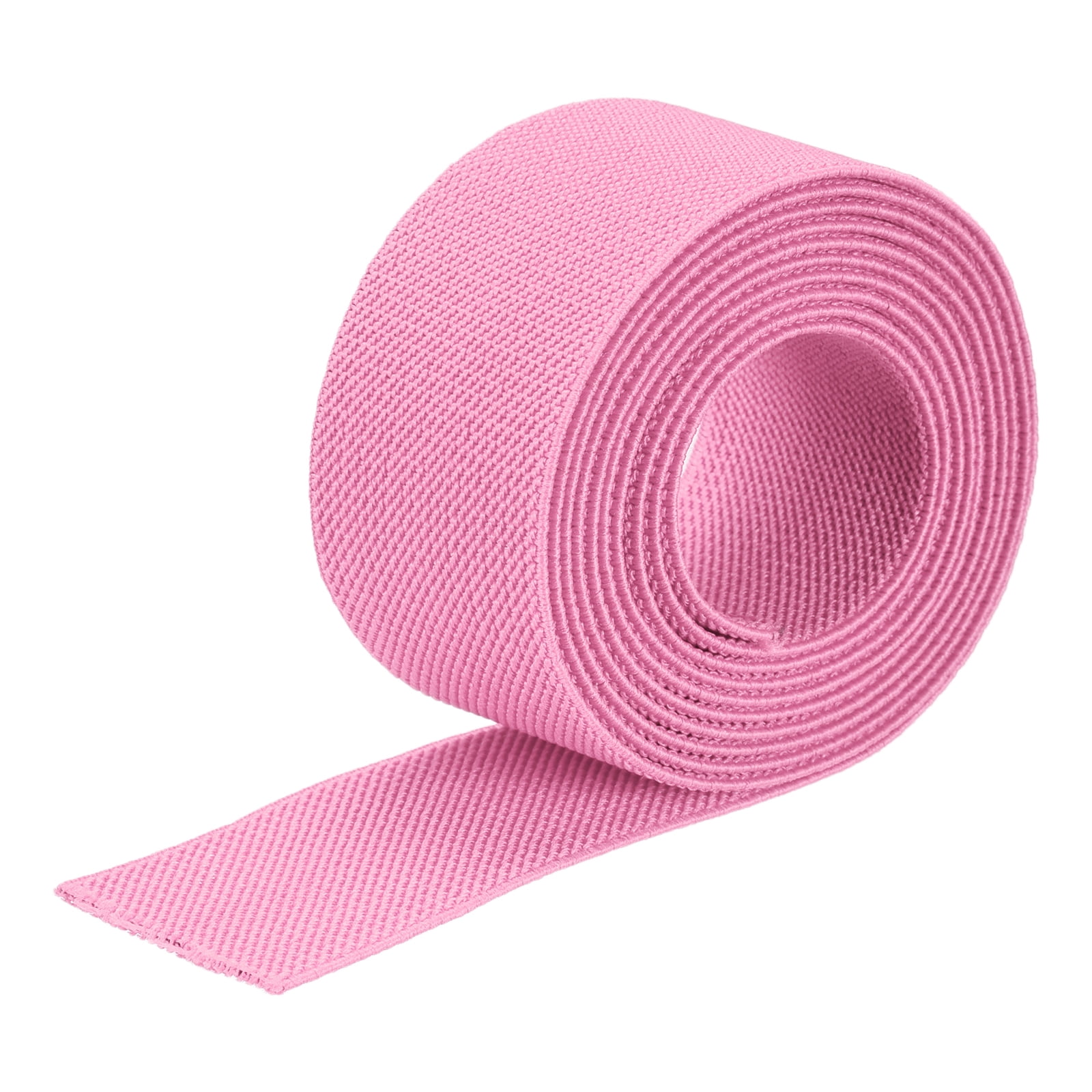 Twill Elastic Band Double Side 1.5 Flat 2 Yard 1 Roll Flat Elastic Ribbon  Cord Pink for Sewing, Waistband