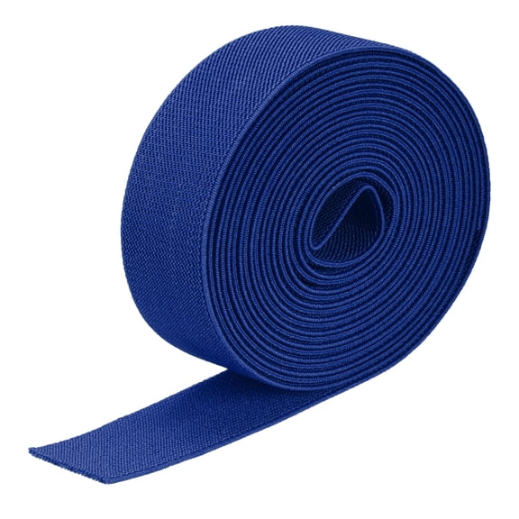 Uxcell Twill Elastic Band Double-Side Flat Elastic Ribbon Cords for Sewing Waistband Blue 4 Yard
