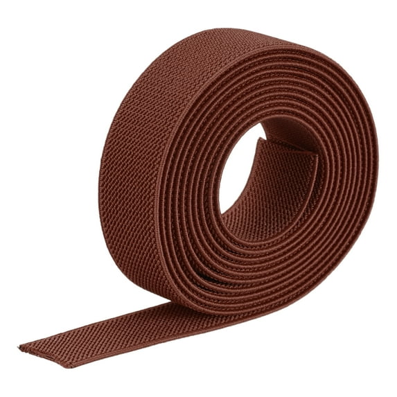 Uxcell Twill Elastic Band Double Side 1 Roll Flat Elastic Ribbon Cord for Sewing Waistband Gold Brown 1 Inch x 2 Yard