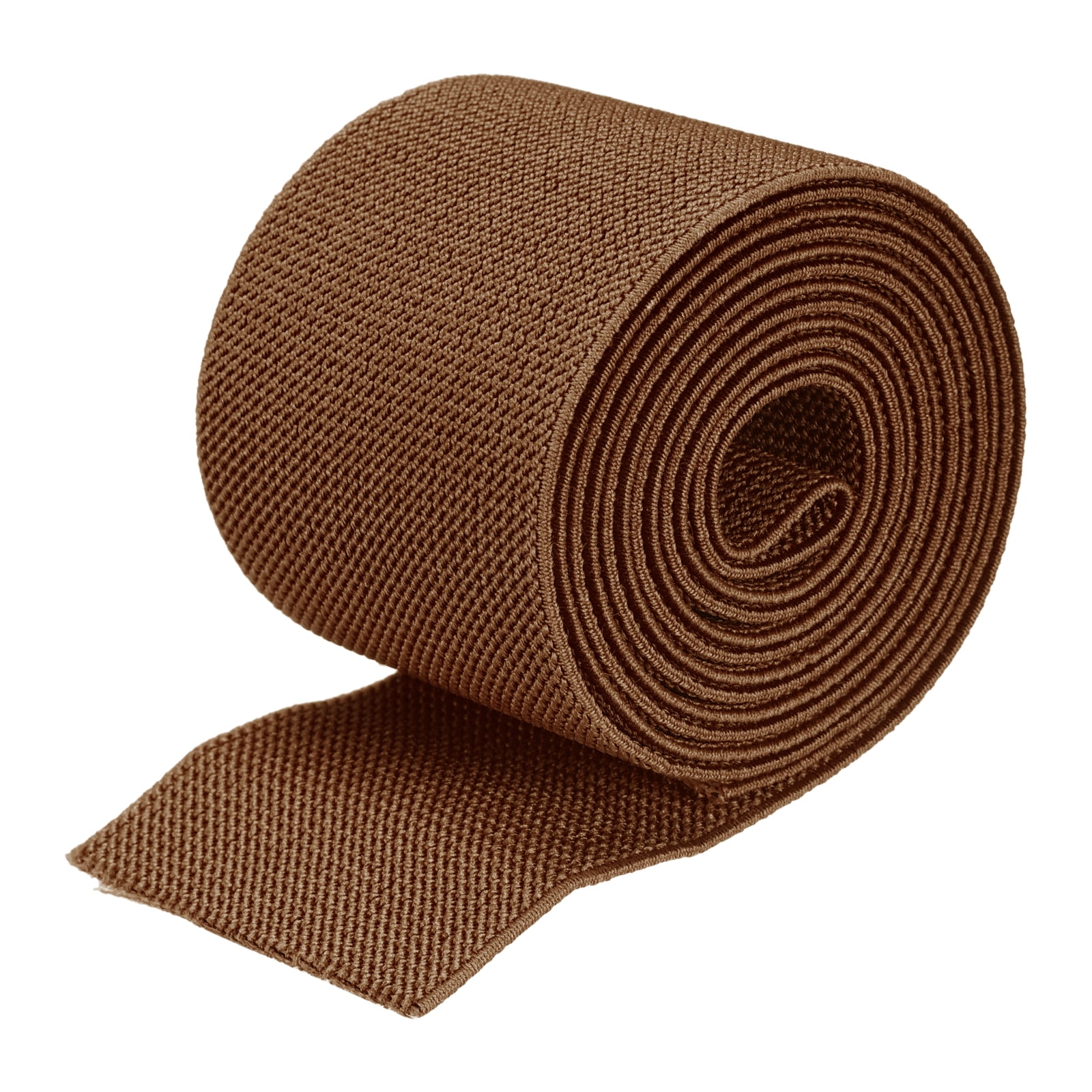 Twill Elastic Band Double Side 1 Flat 4 Yard 1 Roll Flat Elastic Ribbon  Cord Brown for Sewing, Waistband