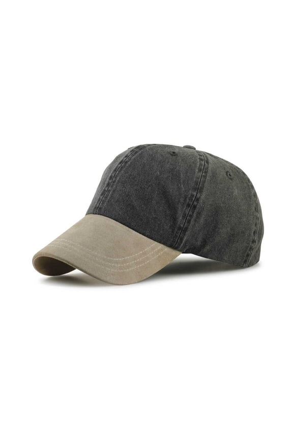 Twill Large Head Cap with Suede Bill