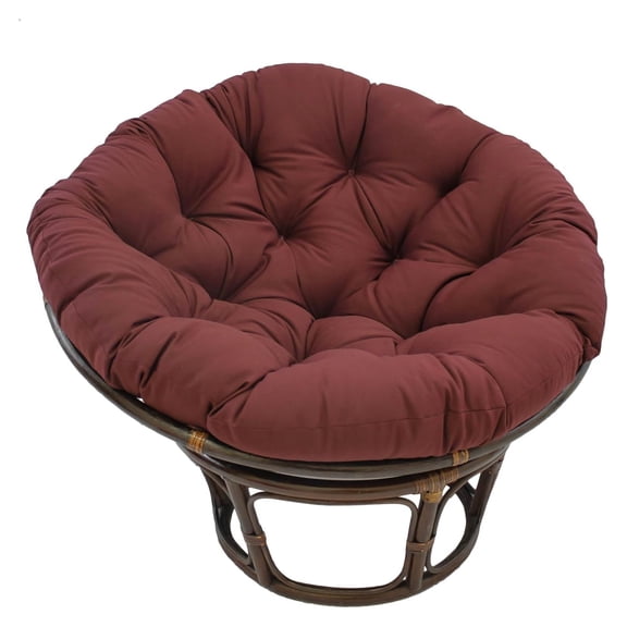 Twill Papasan Cushion, 44" x 6" x 44", Burgundy