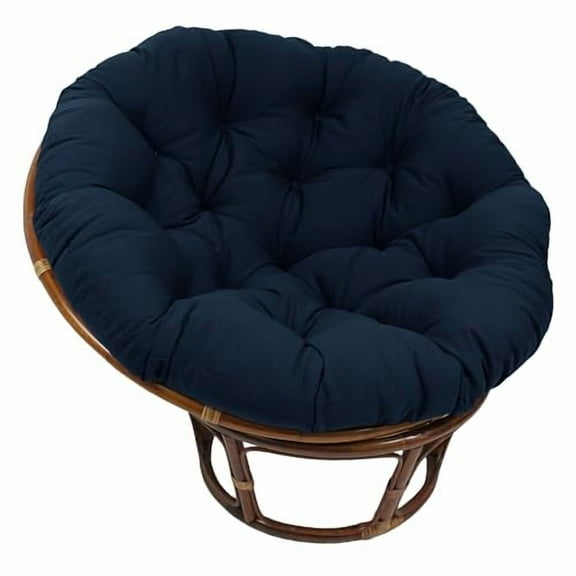 Twill Papasan Cushion, 44" x 6" x 44", Navy