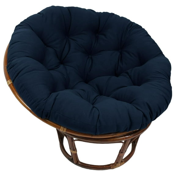 Twill Papasan Cushion, 44" x 6" x 44", Navy