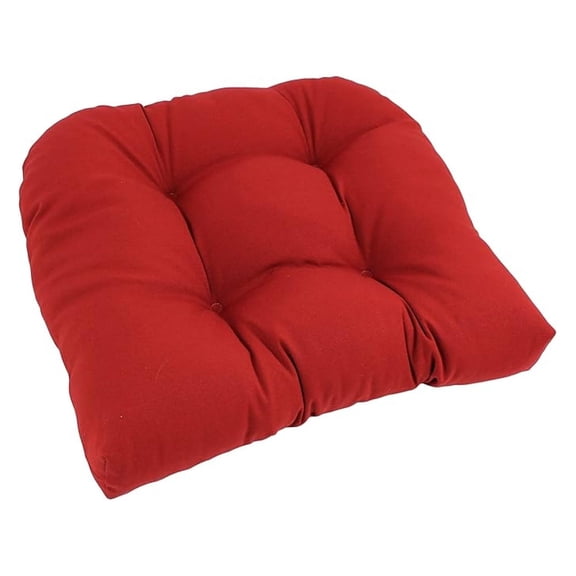 Twill Rounded Back Chair Cushion,Red, 19" x 19" 1 Count