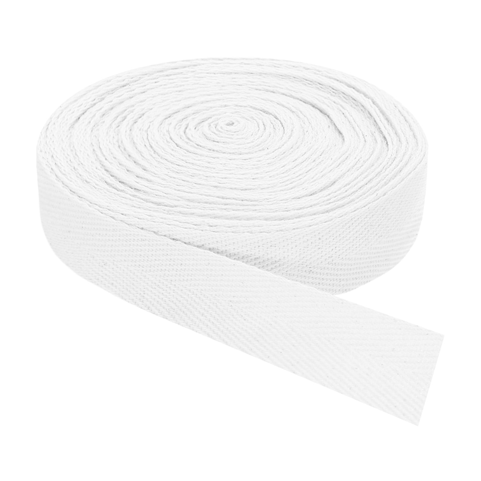 Twill Tape, 1Pack 11 Yard x 25mm Cotton Fabric Ribbon, Roll