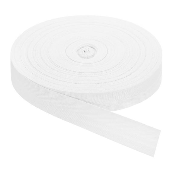 Twill Tape, 1Pack 45 Yard x 30mm - Cotton Fabric Ribbon, Roll Herringbone Tape for Clothing, Bags (White)