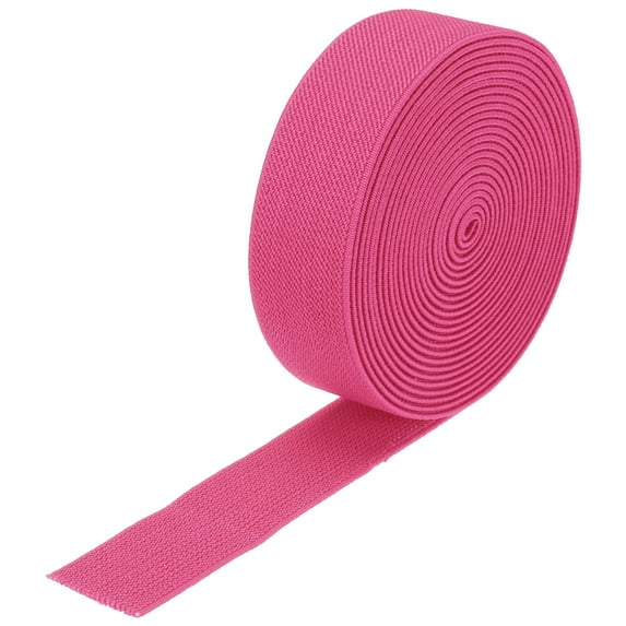 Uxcell Twill Elastic Band Double Side 1 Roll Flat Elastic Ribbon Cord for Sewing Waistband Hot Pink 1.2 Inch x 4 Yard