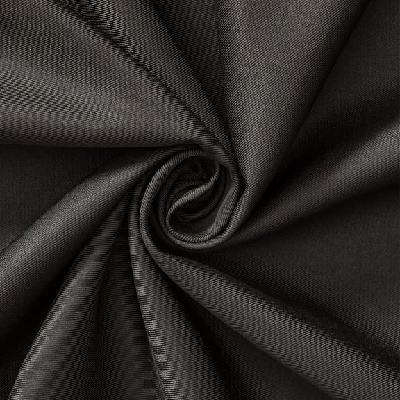Poly Twill Fabric 58/60 Inch 170 GSM Polyester By The Yard For Sewing Apparel, Crafts, & Décor - Black (1 Yard)