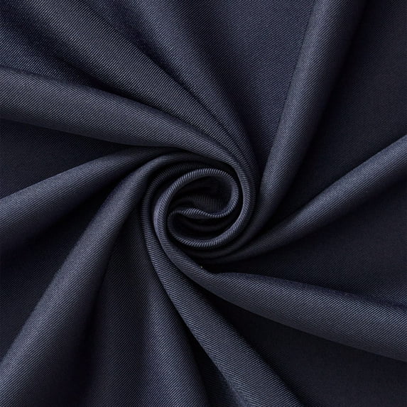 Twill Woven Fabric Drapery Soft 60" Inches By the Yard (Navy Blue)