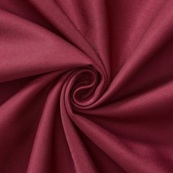 Poly Twill Fabric 58/60 Inch 170 GSM Polyester By The Yard For Sewing Apparel, Crafts, & Décor - Wine (1 Yard)
