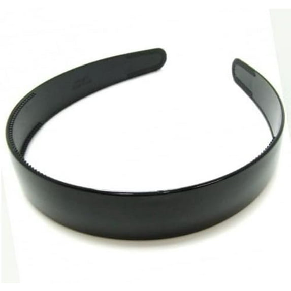 Twilo Design Plain Simple Black Wide 2.5Cm Plastic Alice Band Headband Hair Band