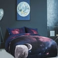 thumbnail image 1 of Twin 3 Pcs Galaxy Pattern Fuchsia Comforter Set All-season Down Comforter, 1 of 8