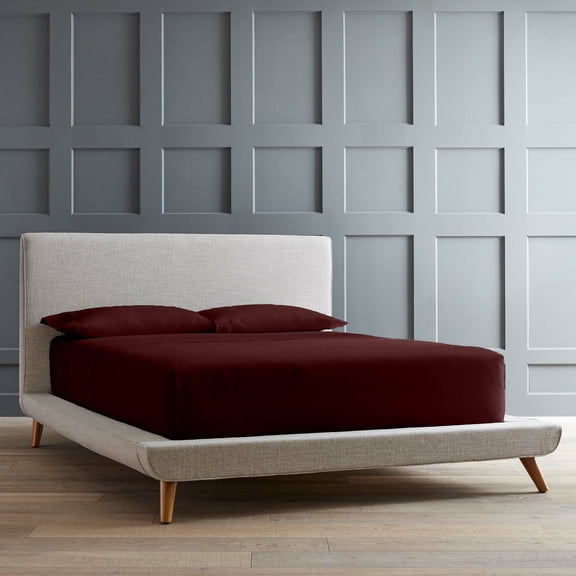 Twin - 39" x 75" Size Microfiber Bed Sheets Luxury 1800 Thread Count Brushed Microfiber Sheet Set Super Soft & Silky Feel 15 Inch Deep Pocket - Twin, Wine