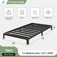 thumbnail image 1 of Twin 5 Inch Metal Bed Frame - Black, 1 of 8