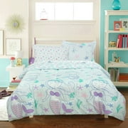 KIDZ MIX Twin 5-Piece Comforter Set, Kids Mix Mermaid Bed-in-a-Bag