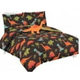 thumbnail image 1 of Twin 6 piece kids girls boys comforter set bed in bag w/shams, sheet set & decorative toy pillow dinasour brown print design comforter bedding set w/sheet soft lightweight, 1 of 3